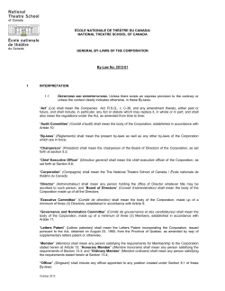 By-Lawpdf - &Eacute;cole nationale de th&eacute;&acirc;tre du Canada