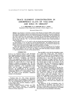 trace element concentration in amorphous clays of volcanic ash