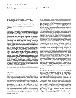 Sulfated glycans on oral mucin as receptors for