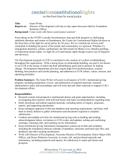Grant Writer Job Description - Center for Constitutional Rights