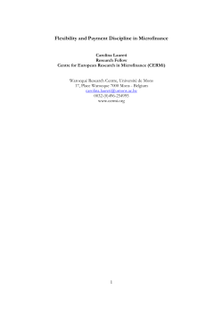 Flexibility and Payment Discipline in Microfinance