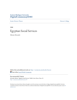 Egyptian Social Services - Digital Commons @ EMU