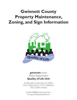 Gwinnett County Property Maintenance, Zoning, and Sign Information