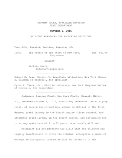 Appeals - New York State Unified Court System