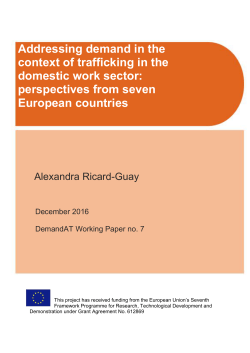 Addressing demand in the context of trafficking in the