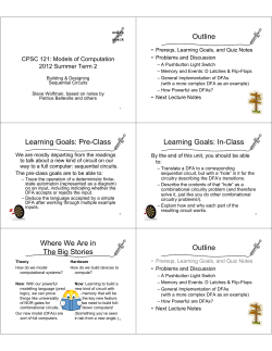 Sequential Circuits and DFAs