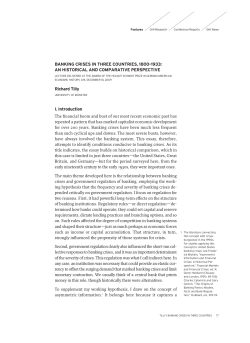 BANKING CRISES IN THREE COUNTRIES, 1800&ndash;1933: AN