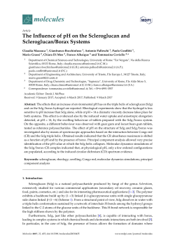 The Influence of pH on the Scleroglucan and Scleroglucan/Borax