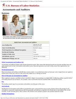 Accountants and Auditors : Occupational Outlook Handbook : U.S.