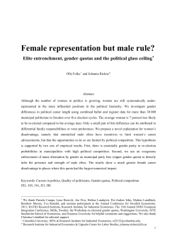 Female representation but male rule?