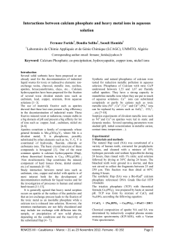 Interactions between calcium phosphate and heavy metal