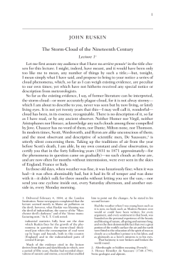 JOHN RUSKIN The Storm-Cloud of the Nineteenth