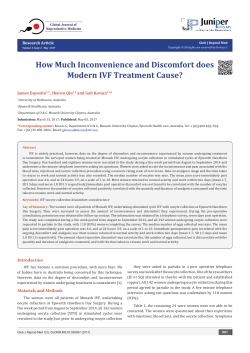 How Much Inconvenience and Discomfort does Modern IVF