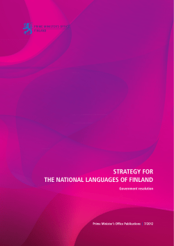 Strategy for the National Languages of Finland