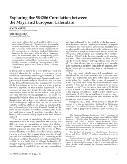 Exploring the 584286 Correlation between the Maya and