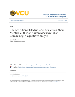 Characteristics of Effective Communication About Mental Health in