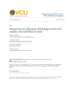 Interactions of a Mn atom with halogen atoms and stability of its half