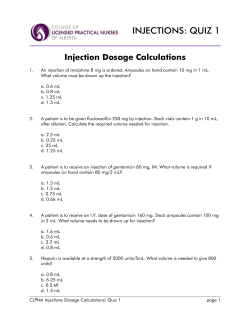 injections: quiz 1