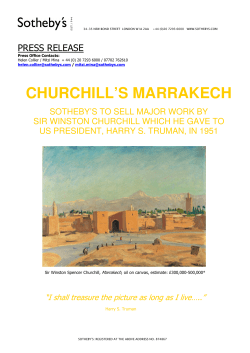 CHURCHILL`S MARRAKECH