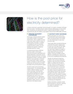 How is the pool price for electricity determined?