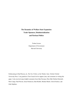 The Dynamics of Welfare State Expansion: Trade Openness