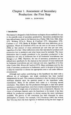 Chapter 1. Assessment of Secondary Production