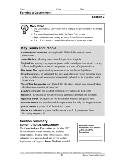Section Summary Key Terms and People