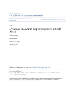 Dynamics of MODIS evapotranspiration in South Africa