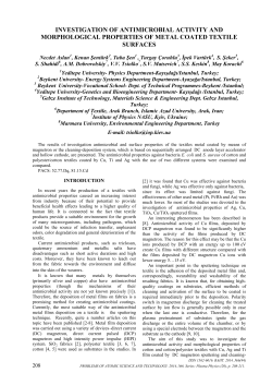 investigation of antimicrobial activity and morphological properties of