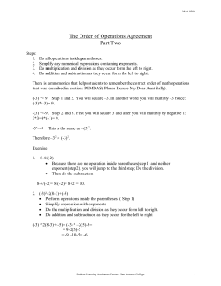 Order of Operations 2