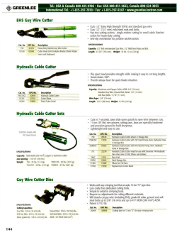 GREENLEE EHS Guy Wire Cutter Hydraulic Cable Cutter Hydraulic