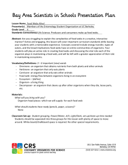 Food Webs Alive! - Community Resources for Science