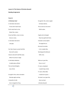 Lesson 3.3 The Poetry of Christina Rossetti