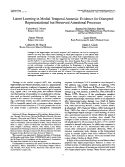 Latent Learning in Medial Temporal Amnesia: Evidence for