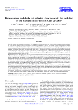 Ram pressure and dusty red galaxies &ndash; key factors in the evolution