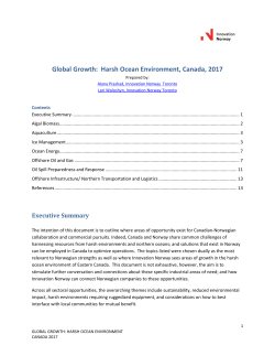 Global Growth: Harsh Ocean Environment, Canada, 2017