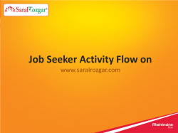 Job Seeker Activity Flow on