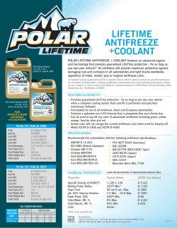 lifetime antifreeze +coolant