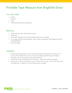 Printable Tape Measure from BrightLife Direct