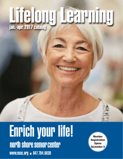 jan.-apr. 2017 catalog - North Shore Senior Center