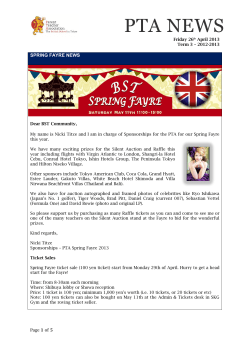 PTA NEWS - The British School in Tokyo
