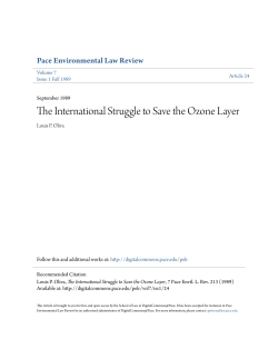 The International Struggle to Save the Ozone Layer