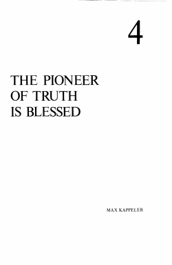 the pioneer of truth is blessed