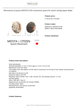 Movimento al quarzo MIYOTA 5Y30 movement quartz for watch