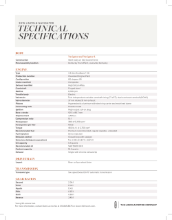 2015 Lincoln Navigator Tech Specs