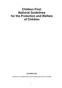 Children First: National Guidelines for the Protection and Welfare of