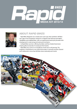 about rapid bikes media kit 2013/14