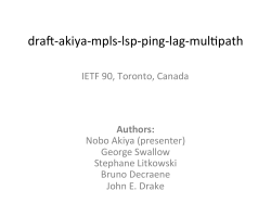 draft-‐akiya-‐mpls-‐lsp-‐ping