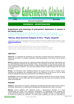Experiences and meanings of post-partum depression in women in