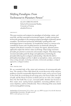 Shifting Paradigms: From Technocrat to